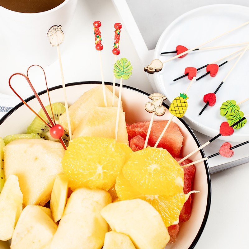 100 Cây Tăm Tre Xiên Trái Cây Trang Trí Nhiều Mẫu Mã Đẹp lạ