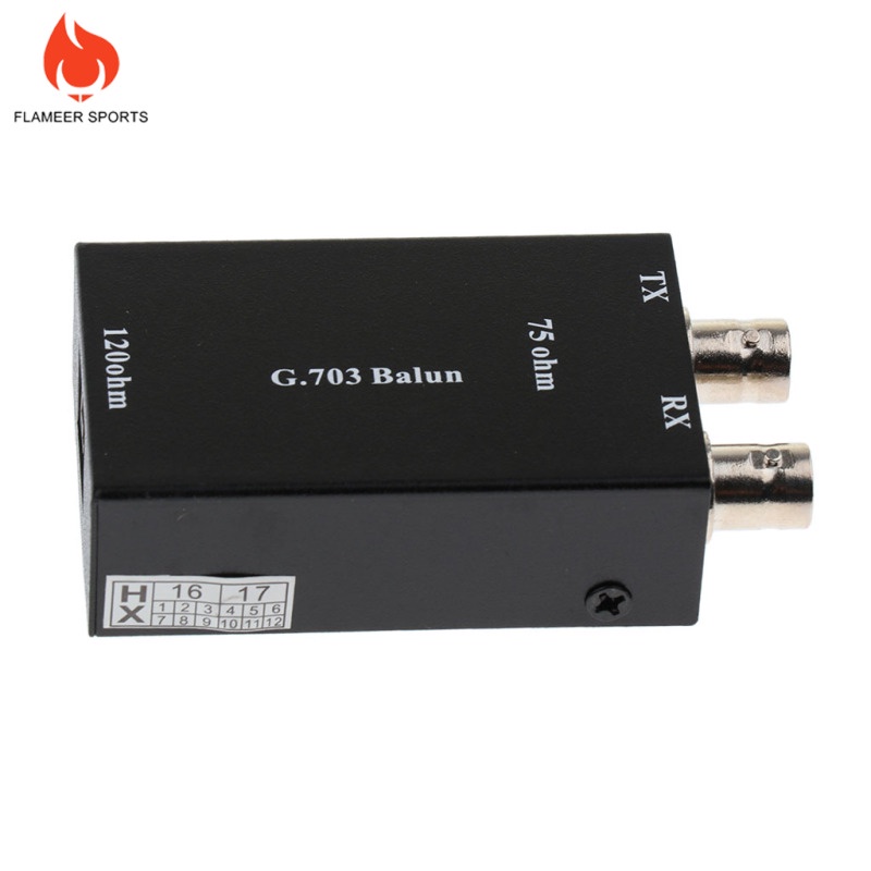 Flameer Sports BNC to  Converter Ethernet Adapters Video Balun Transceiver Black