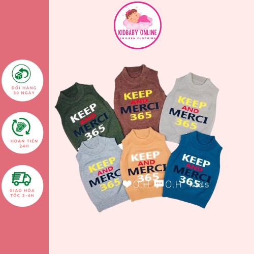 Áo gile len Quảng Châu bé trai size 7-16kg K030