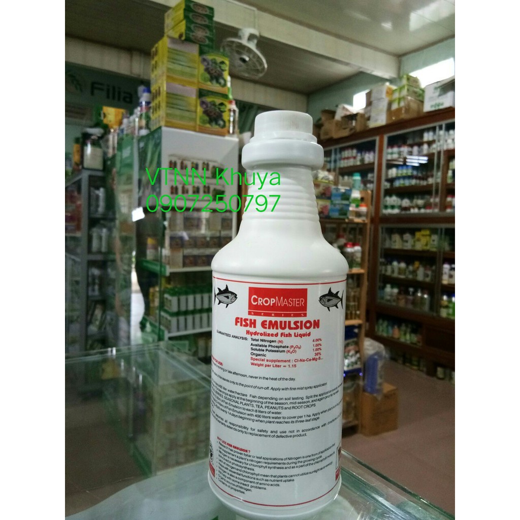 [SIEURE] Phân bón hữu cơ Đạm cá Mỹ FISH EMULSION 250ml hàng đẹp, phân phối chuyên nghiệp.