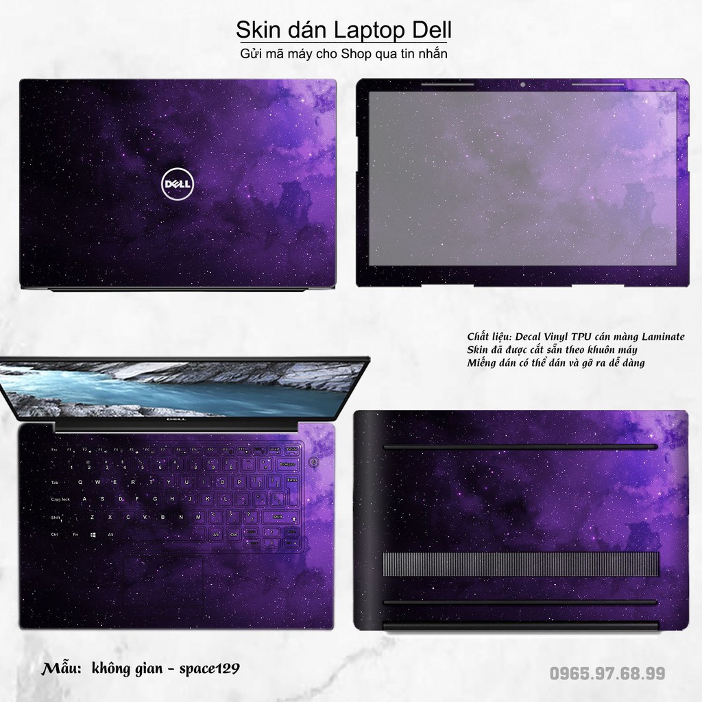 Skin dán Laptop Dell in hình không gian nhiều mẫu 22 (inbox mã máy cho Shop)