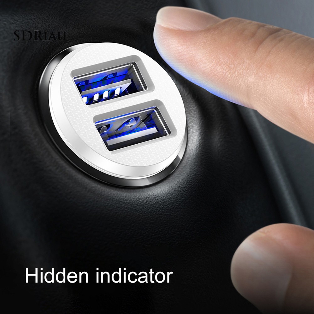 Đủ hàng_Tẩu sạc nhanh Mini USB 3.1A kép chất lượng cao cho xe ô tô