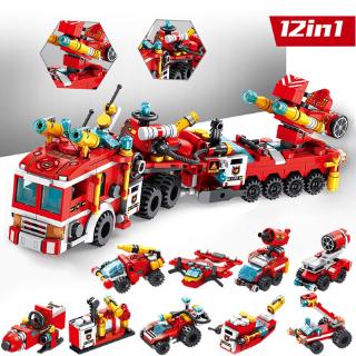Đồ chơi trẻ em Xe Cứu Hỏa 12 Trong 1 Độc Đáo Thú Vị Cho Bé