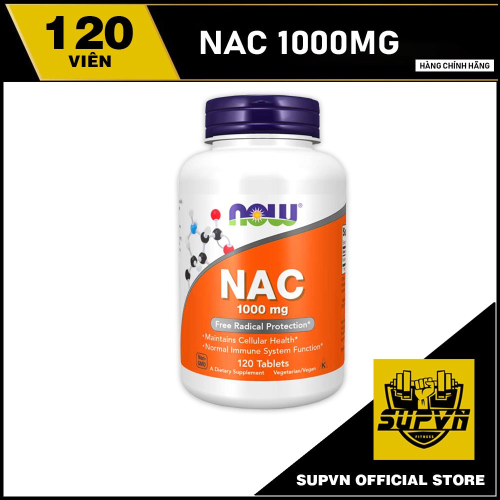 Now Nac 1000mg 120 viên - Thực phẩm giải độc gan