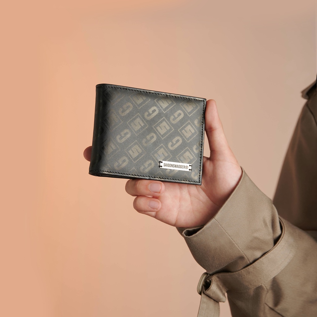 Ví Gập Đôi Nam Da In SAIGON SWAGGER® Eclipse BiFold Wallet