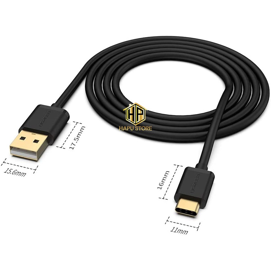 Cáp USB Type C to USB 2.0 Ugreen 30161 dài 2m chính hãng - Hapustore