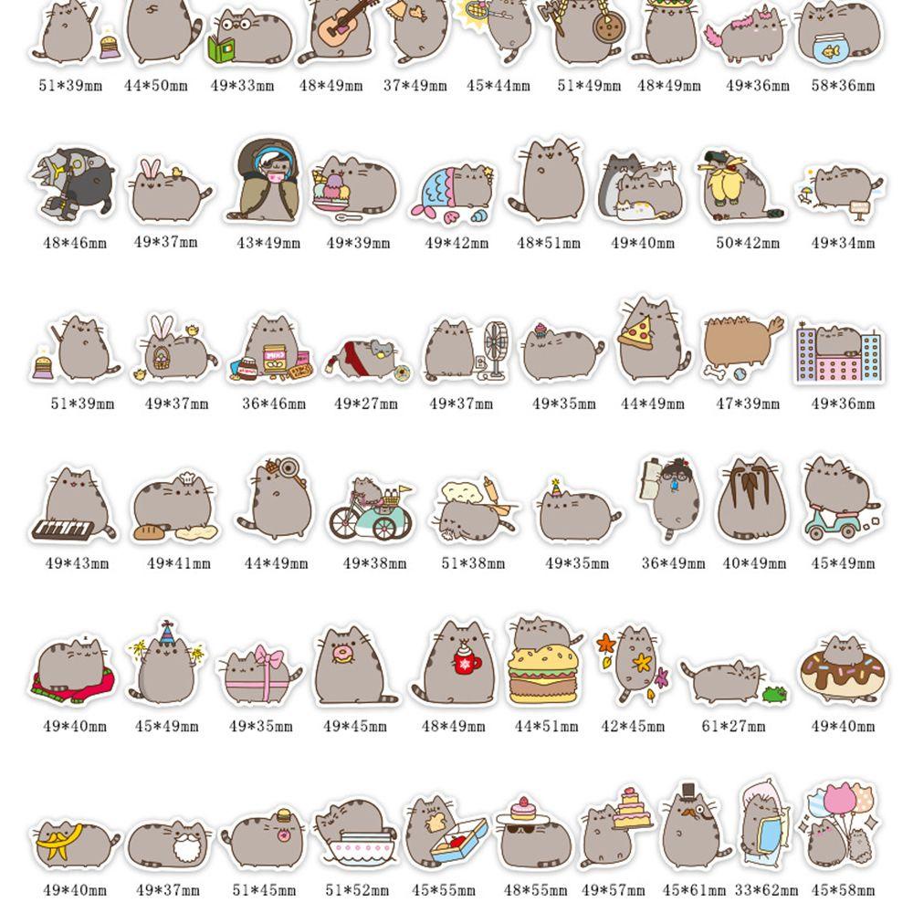 Nhãn Dán Trang Trí Hình Mèo Dễ Thương Chống Nước