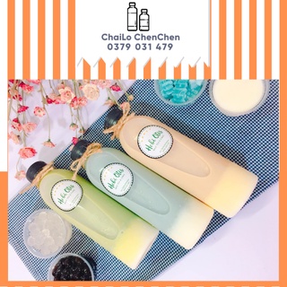 Chai tròn 330ml đựng trà sữa - nước ép