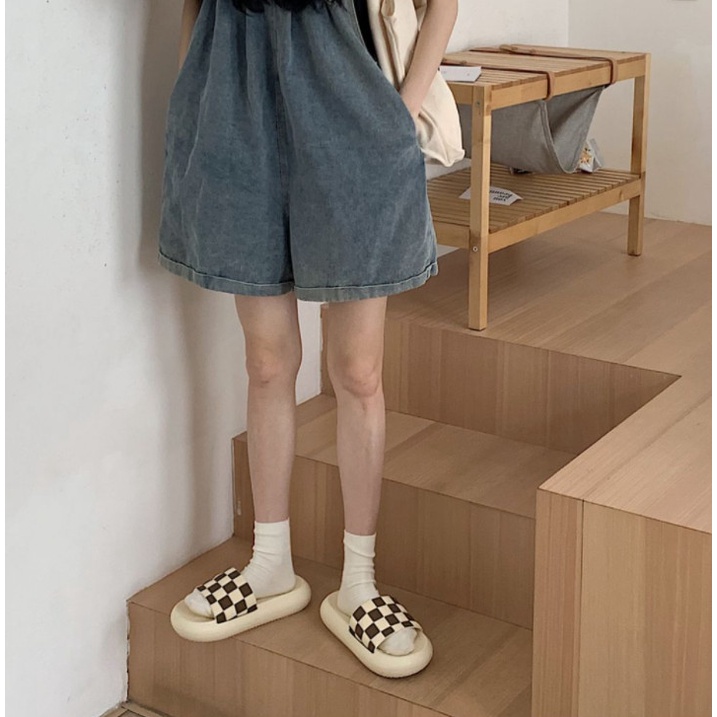 Dép Caro quai ngang nam nữ bánh mì vintage đế dày êm ái đi học đi chơi đa năng làm dép đôi phong cách Hàn Quốc dễ thương