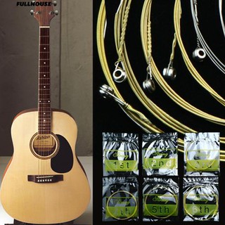 Set 6 dây đàn bằng thép chất lượng cao thay thế cho đàn Guitar kích thước 108cm