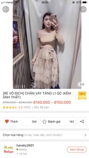 [RẺ VÔ ĐỊCH ] Chân váy tầng hàng QC cao cấp