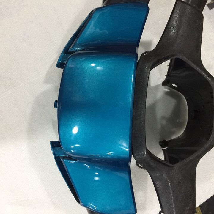 Bộ ốp đầu nhựa Màu Xanh Da  Kèm Gáy đen   cho xe Wave Thái, Wave 110 đời 1997 đến 2006