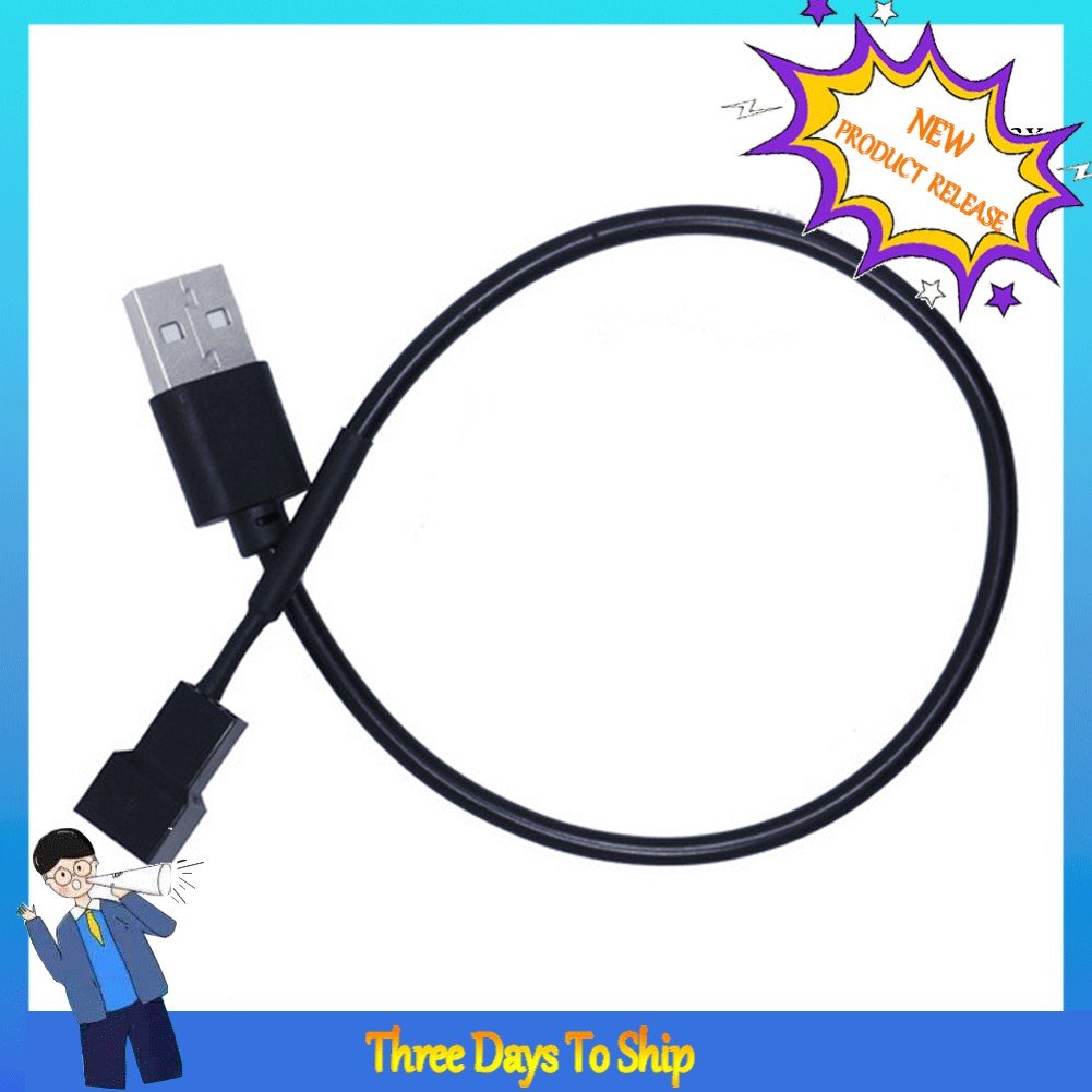 Cáp Chuyển Đổi Từ Usb Sang 3 Pin Dài 30cm Cho Quạt Cpu Pc