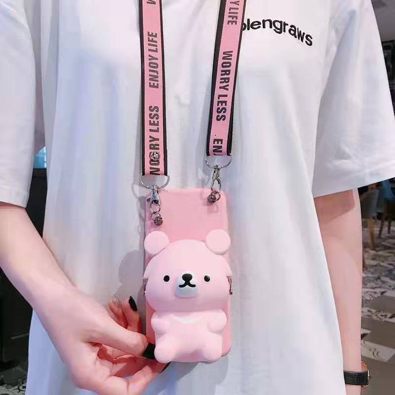 Ốp điện thoại kết hợp ví xu hình hoạt hình cho OPPO A31 A91 A5 A9 2020 A3S A5S F5 F7 F9 F11 Pro Reno 2F A12 A93