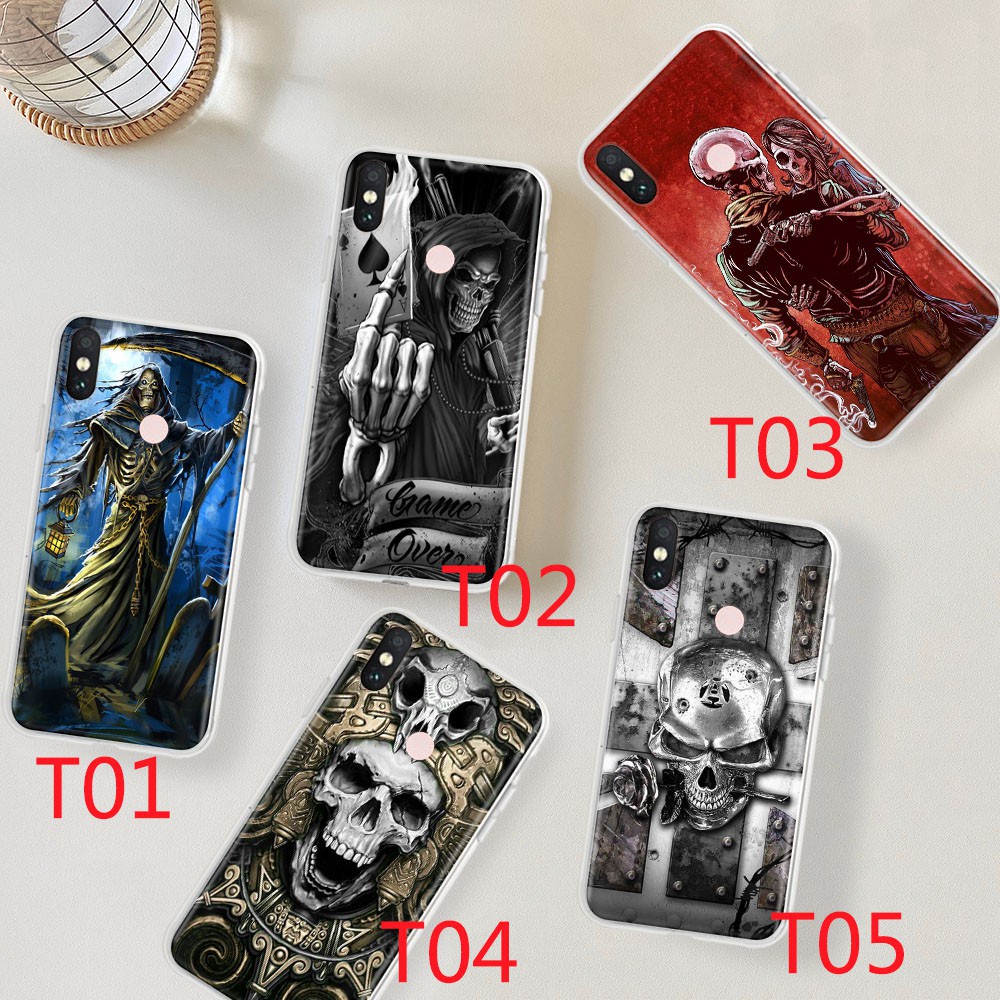 Ốp Điện Thoại Mềm Trong Suốt Hình Đầu Lâu Gt260 Cho Iphone 8 7 6s 6 Plus 5 5s Se 5c 4 4s