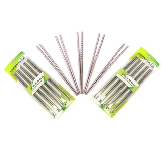 Vỉ 5 đôi đũa inox
