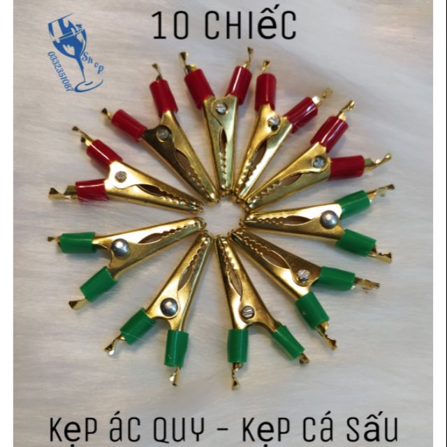 Kẹp ác quy - kẹp cá sấu loại mini 10 chiếc