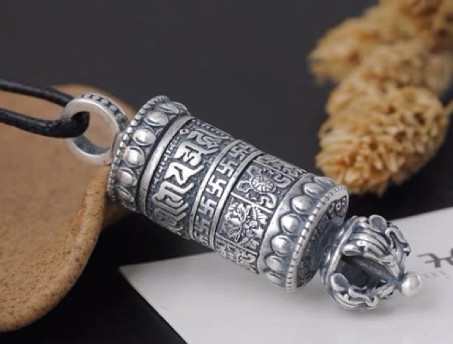 Mặt Dây Chuyền Trụ Kinh Luân - Bát Bảo Phật Giáo DC429