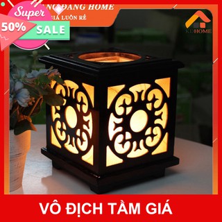 Đèn xông tinh dầu gỗ size lớn M0093