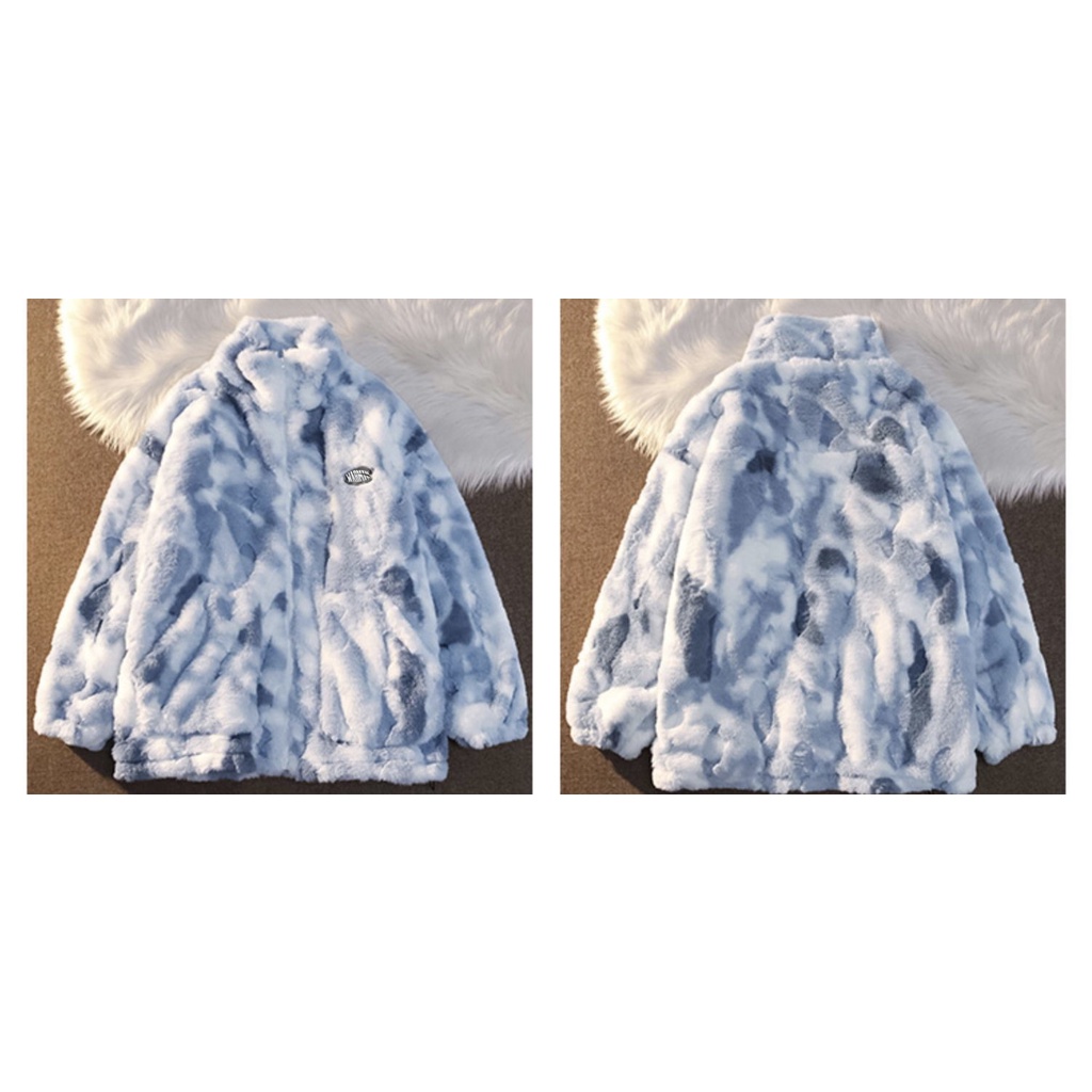 Áo khoác loang bông unisex phong cách retro hiphop