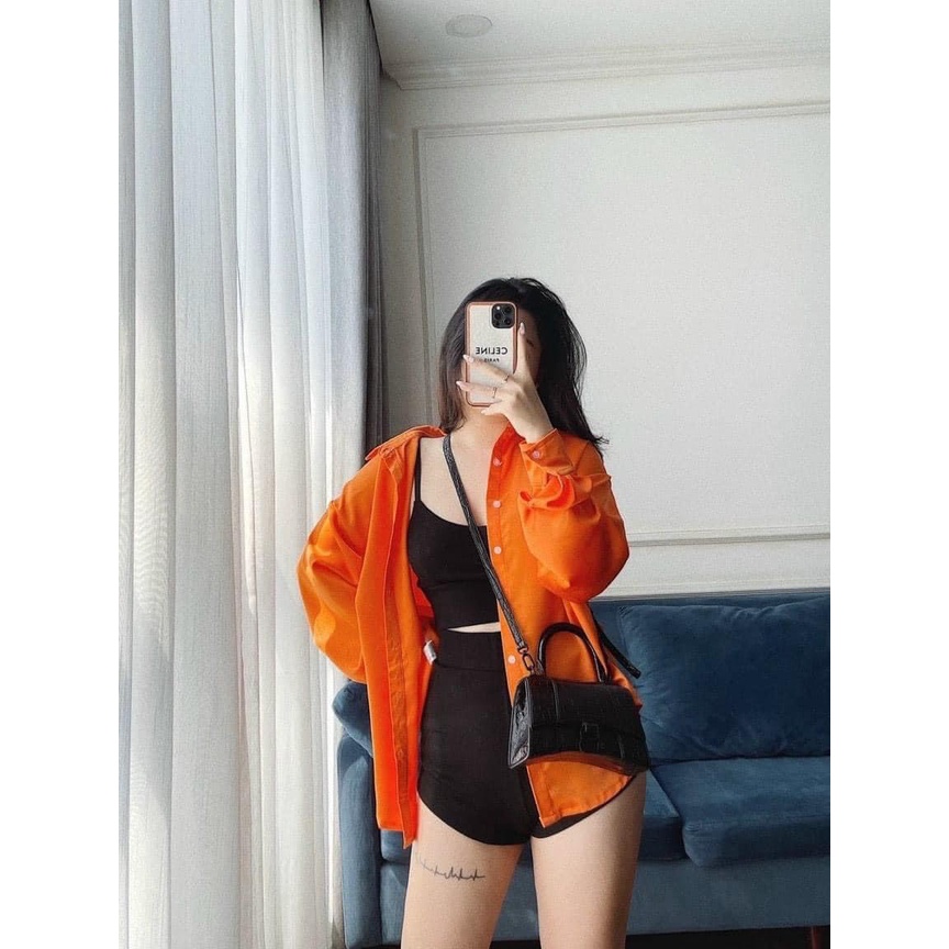Áo Sơ Mi Zara Cam Hot Hit Nhất Hiện Nay