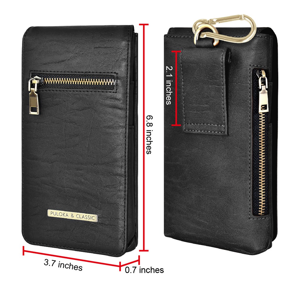 Túi đựng điện thoại PULOKA bằng da đeo thắt lưng với ngăn chứa lớn đa năng tiện dụng | BigBuy360 - bigbuy360.vn