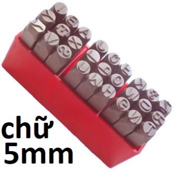 Bộ đóng chữ và số 5mm/ 3mm/ 4mm/ 6mm/ 8mm, chất liệu thép, đóng trên kim loại
