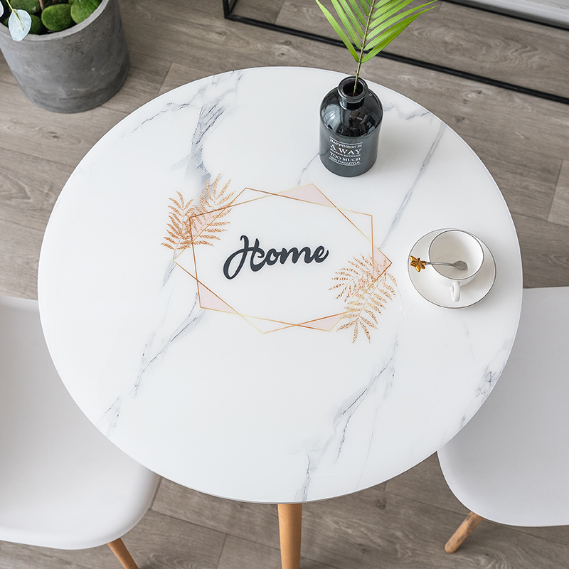 Khăn trải bàn tròn chống nước làm bằng nhựa PVC sang trọng