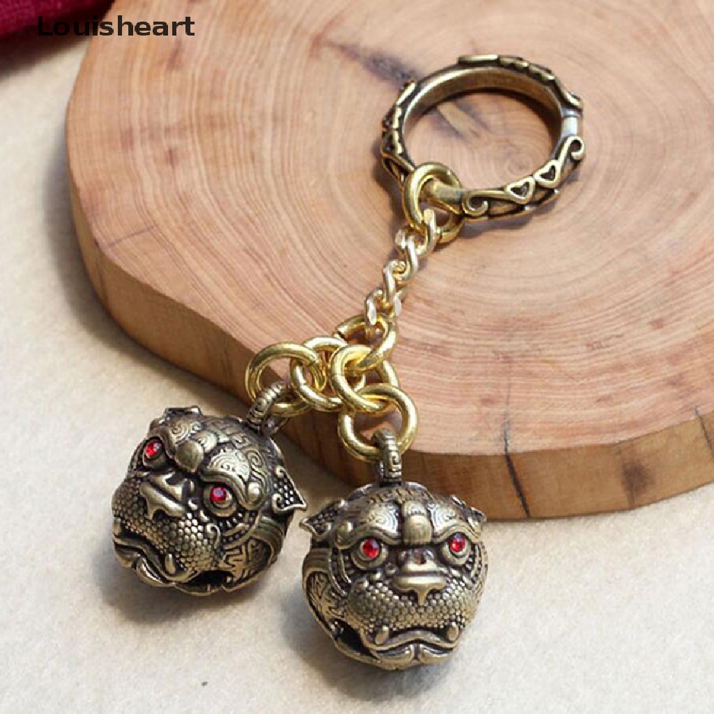 Móc Khóa Hình Con Hổ Bằng Đồng Thau Phong Cách Cổ Điển