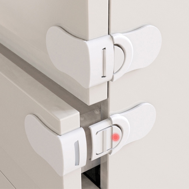 1 Dây Khóa Tủ Lạnh/Ngăn Kéo Màu Trắng Chống Kẹp Tay Bảo Vệ An Toàn Cho Bé