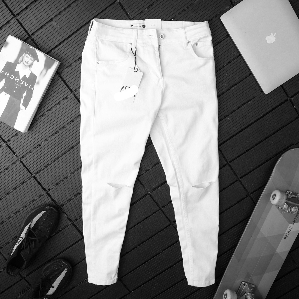 Quần jean nam trăng trơn chất bò cao cấp co dãn 4 chiều đẹp from dáng skinny mẫu mới thời trang cao cấp beautiulgilr T06