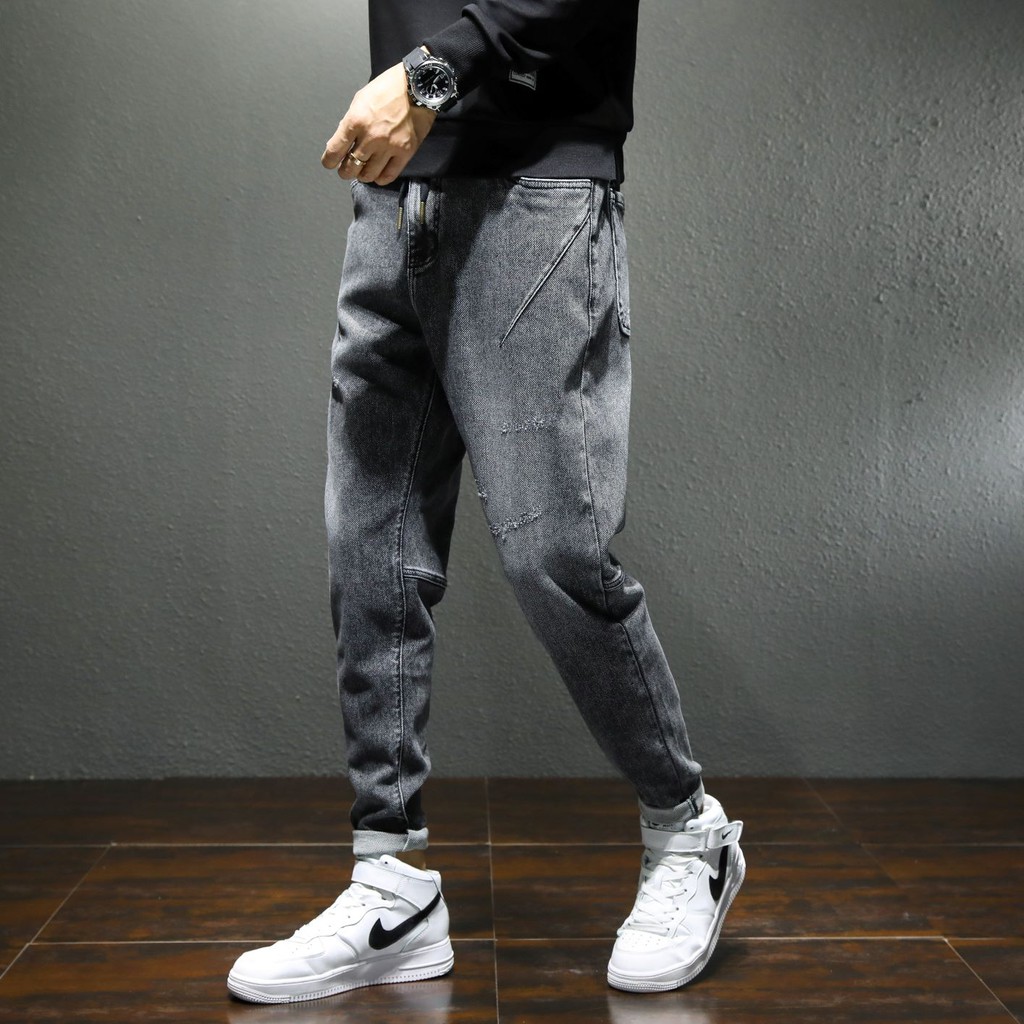 K935 - Quần jean ống đứng hàng Quảng Châu cao cấp vệt chéo nhỏ ngang ống quần | BigBuy360 - bigbuy360.vn