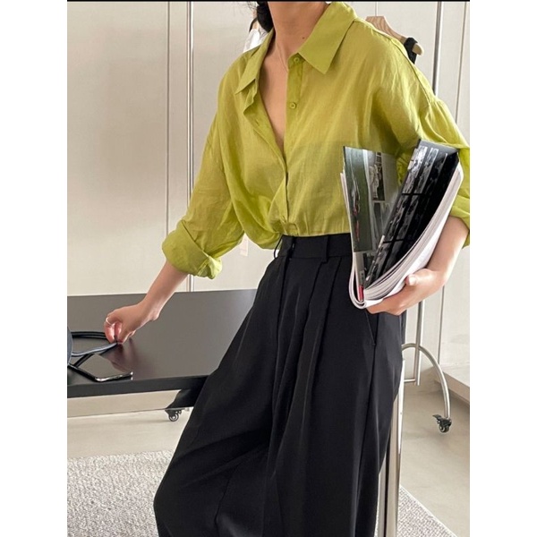 Áo sơ mi đũi dài tay phong cách hàn quốc