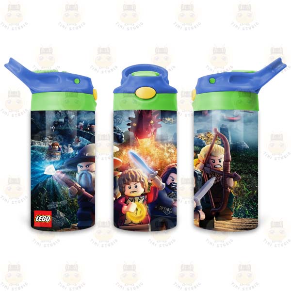 Bình Uống Nước Giữ Nhiệt Cho Bé Có Ống Hút Hình Lego - Tỉ Mỉ Studio - Mã 2807KT04-07
