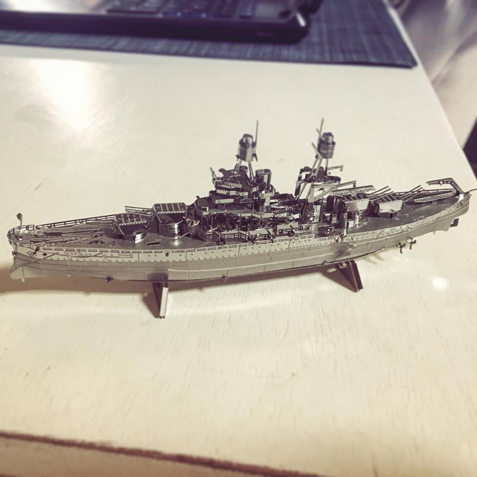 Mô hình 3D Kim Loại Lắp Ráp Thiết Giáp Hạm USS Arizona BB-39 Thuộc Hạm Đội Hải Quân Mỹ