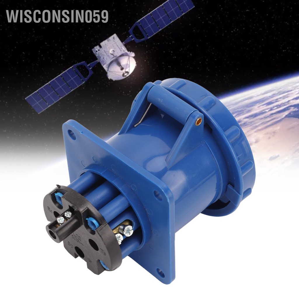 Wisconsin059 Ổ cắm công nghiệp PP Đồng thau chống nước Đầu nối điện IP67 63A 220V ‑ 380V