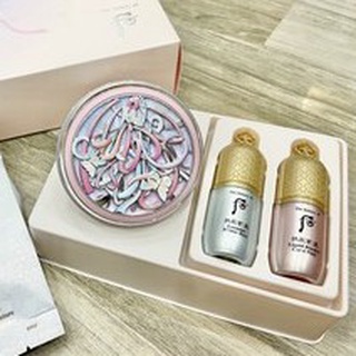 Set phấn nước Whoo Radiant White moisture cushion foundation  [whoo trắng]