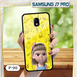 Ốp kính in hình cute Samsung Galaxy J7 Pro