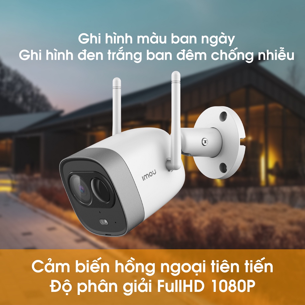 Camera Không Dây Imou 1080P Bullet IPC-G26EP | Tầm nhìn ban đêm | Báo động chủ động | Phát hiện PIR | Đàm thoại 2 chiều | BigBuy360 - bigbuy360.vn