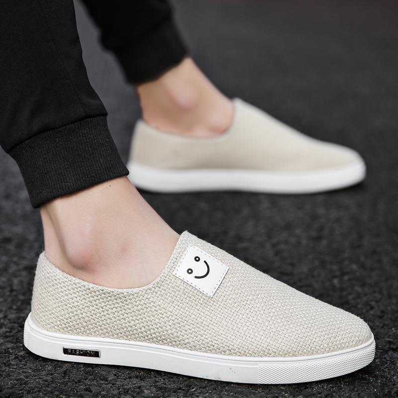 Giày lười canvas thoáng khí phong cách Hàn Quốc cho nam