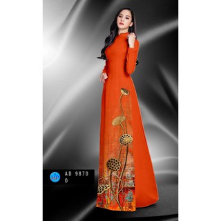 VẢI ÁO DÀI HOA HẠT SEN 3D AD9870