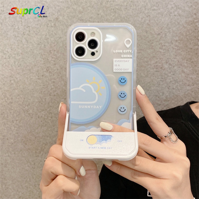 Ốp Điện Thoại Silicone Chống Sốc in Hình Mặt Cười 2 Trong 1 Cho iPhone 13 12 11 Pro XS Max XR 7 8 Plus