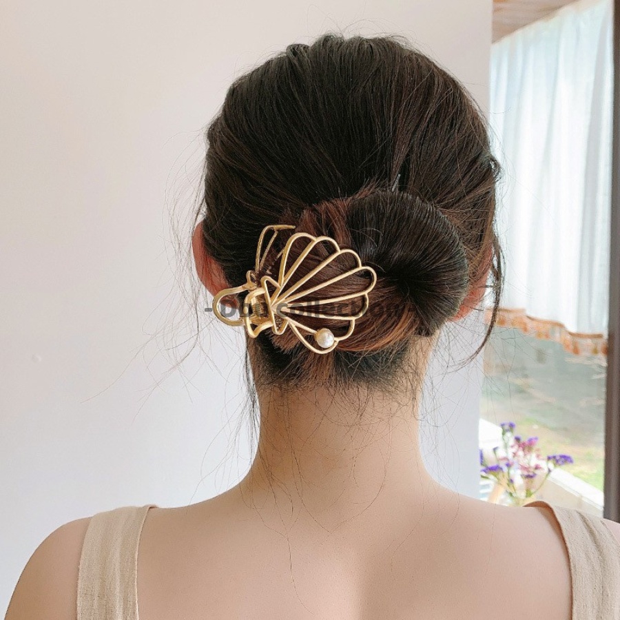 Kẹp Tóc Càng Cua Lớn Nhiều Kiểu Vàng Trơn Phong Cách Hàn Quốc - Mã KT012