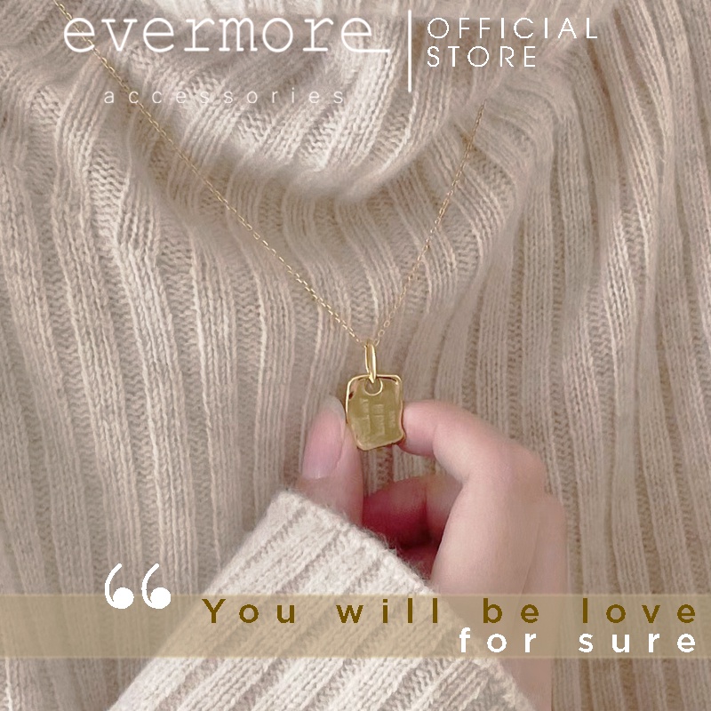 Dây chuyền bạc EVERMORE, vòng cổ bạc 925 Be Loved phong cách thanh lịch, minimalism - D049