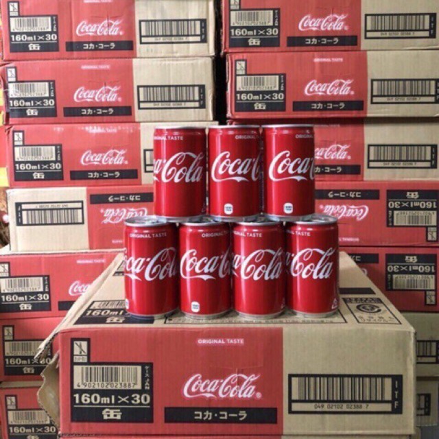 (HCM) Thùng 30 lon coca nhí 160ml Nhật