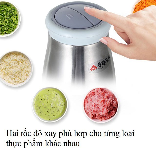 Máy Xay Thịt Cối Inox 300W Dung Tích 2-3L Công Suất Lớn-Máy xay giò chả mini gia đình, Máy xay sinh tố, Máy xay đa năng