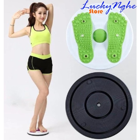 Đĩa xoay eo tập thể dục 360 độ bàn xoay tập cơ bụng eo thon giảm cân tại nhà phòng gym có hạt massage bàn chân