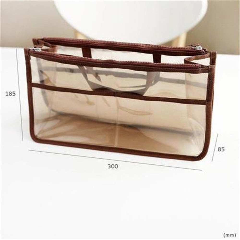 Túi Đựng Đồ Du Lịch Bằng Nhựa Pvc Trong Suốt Có Khóa Kéo Đôi