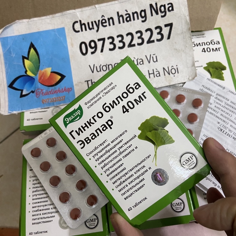 Bổ não Nga Ginkgo biloba nga 40 viên