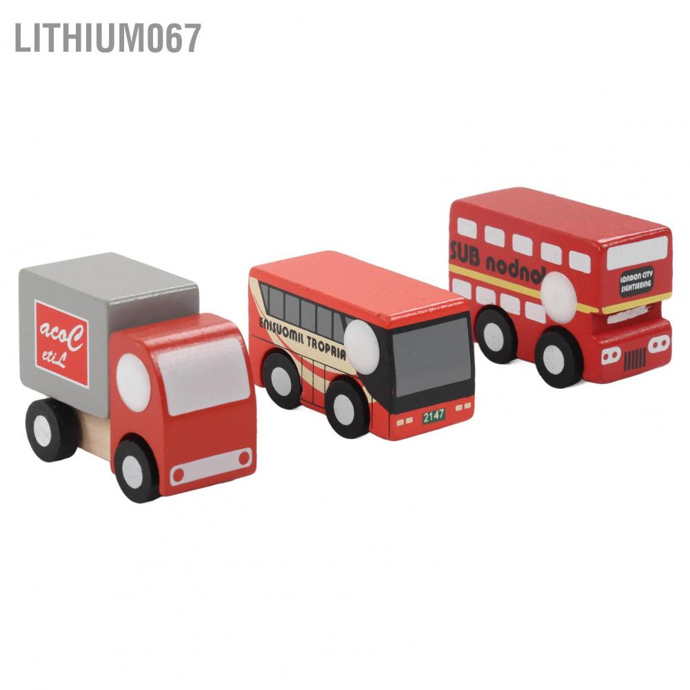 Lithium067 12 cái Ô tô đồ chơi bằng gỗ Thân thiện với môi trường Gỗ không độc hại An toàn Kéo về Kích thước hoàn hảo Xe cho trẻ em mới biết đi